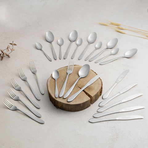  BH/3034, juego de cubiertos de 24 piezas con espejo, acero inoxidable, juego de cubiertos de 24 piezas, juego de cubiertos, cubiertos, espejo, vajilla