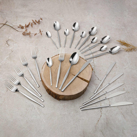 BH/3036, juego de cubiertos de 24 piezas PLATEADO espejo PULIDO, acero inoxidable, juego de cubiertos de 24 piezas, juego de cubiertos, cubiertos, espejo, vajilla