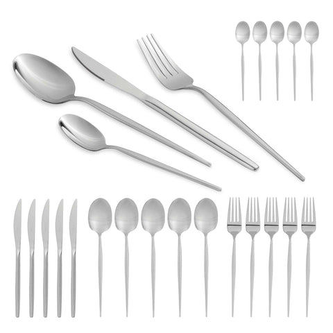  BH/3037, juego de cubiertos de 24 piezas PLATEADO espejo PULIDO, acero inoxidable, juego de cubiertos de 24 piezas, juego de cubiertos, cubiertos, espejo, vajilla