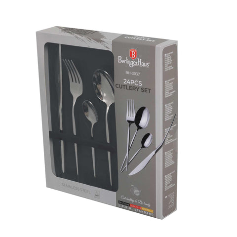  BH/3037, juego de cubiertos de 24 piezas PLATEADO espejo PULIDO, acero inoxidable, juego de cubiertos de 24 piezas, juego de cubiertos, cubiertos, espejo, vajilla