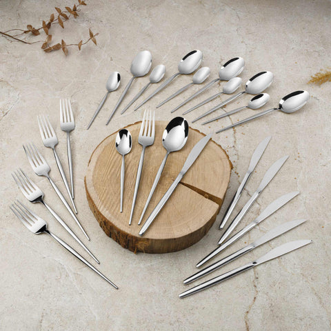  BH/3037, juego de cubiertos de 24 piezas PLATEADO espejo PULIDO, acero inoxidable, juego de cubiertos de 24 piezas, juego de cubiertos, cubiertos, espejo, vajilla