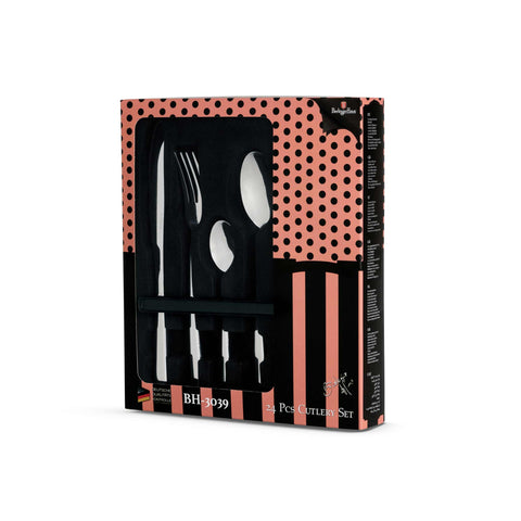  BH/3039, Juego de cubiertos de 24 piezas con espejo, acero inoxidable, juego de cubiertos de 24 piezas, juego de cubiertos, cubiertos, espejo, vajilla