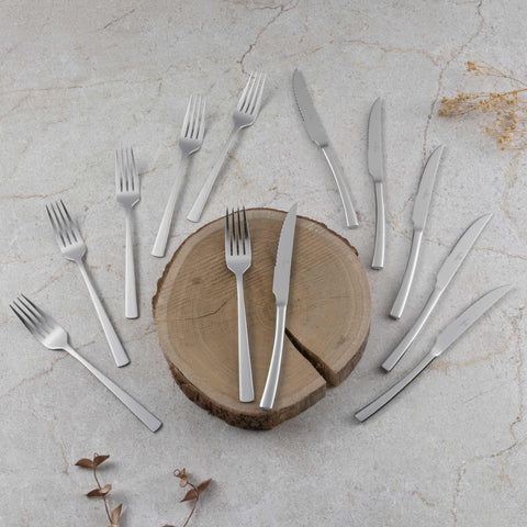  BH/3046, juego de cubiertos de 12 piezas con cuchillo para carne, acero inoxidable, juego de cubiertos de 12 piezas, juego de cubiertos, cubiertos, espejo, vajilla