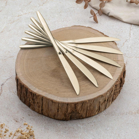  BH/3061, juego de cubiertos de 24 piezas con recubrimiento PVD dorado pulido espejo, champán, juego de cubiertos de 24 piezas, juego de cubiertos, cubiertos, espejo, vajilla