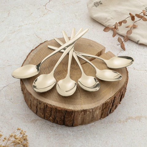  BH/3061, juego de cubiertos de 24 piezas con recubrimiento PVD dorado pulido espejo, champán, juego de cubiertos de 24 piezas, juego de cubiertos, cubiertos, espejo, vajilla