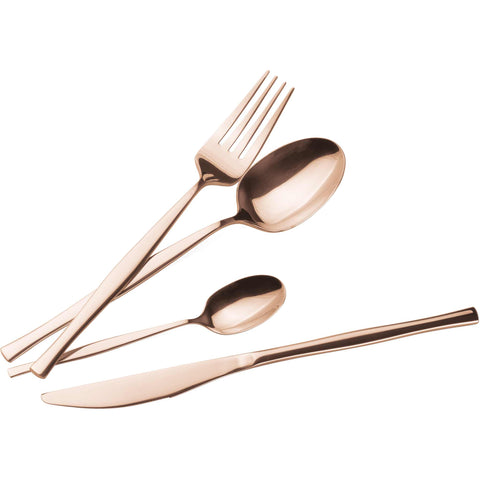  BH/3065, juego de cubiertos de 24 piezas con recubrimiento PVD de oro rosa pulido espejo, oro rosa, juego de cubiertos de 24 piezas, juego de cubiertos, cubiertos, espejo, vajilla