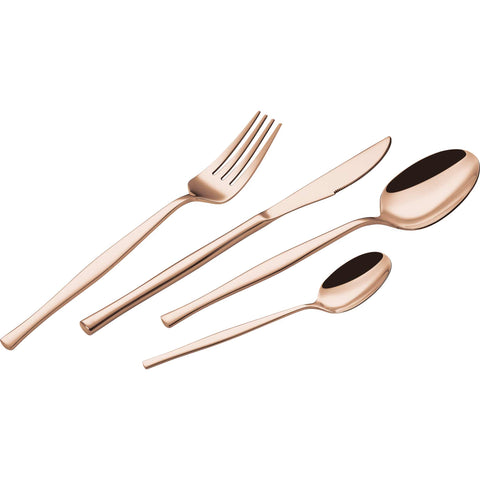  BH/3065, juego de cubiertos de 24 piezas con recubrimiento PVD de oro rosa pulido espejo, oro rosa, juego de cubiertos de 24 piezas, juego de cubiertos, cubiertos, espejo, vajilla