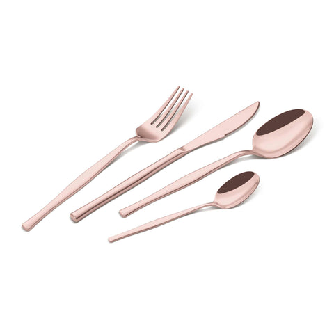  BH/3065, juego de cubiertos de 24 piezas con recubrimiento PVD de oro rosa pulido espejo, oro rosa, juego de cubiertos de 24 piezas, juego de cubiertos, cubiertos, espejo, vajilla