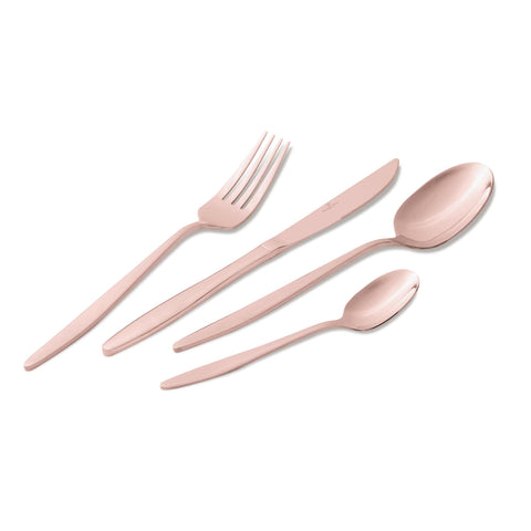  BH/3065, juego de cubiertos de 24 piezas con recubrimiento PVD de oro rosa pulido espejo, oro rosa, juego de cubiertos de 24 piezas, juego de cubiertos, cubiertos, espejo, vajilla