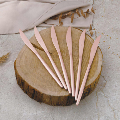  BH/3068, juego de cubiertos de 24 piezas con recubrimiento PVD de oro rosa pulido espejo, oro rosa, juego de cubiertos de 24 piezas, juego de cubiertos, cubiertos, espejo, vajilla