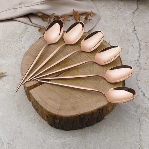  BH/3068, juego de cubiertos de 24 piezas con recubrimiento PVD de oro rosa pulido espejo, oro rosa, juego de cubiertos de 24 piezas, juego de cubiertos, cubiertos, espejo, vajilla