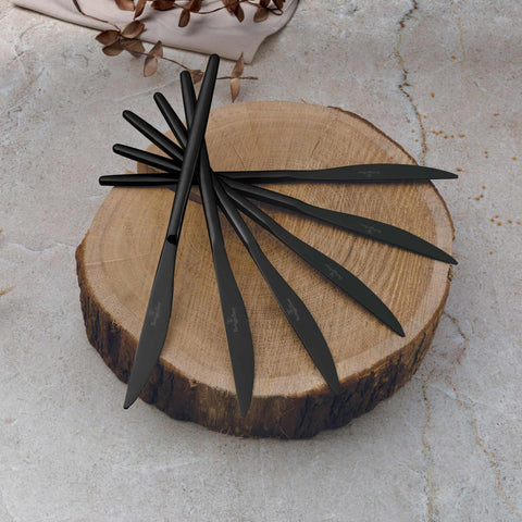  BH/3069, juego de cubiertos de 24 piezas con revestimiento PVD NEGRO PULIDO espejo, Negro, juego de cubiertos de 24 piezas, juego de cubiertos, cubiertos, espejo, Vajilla