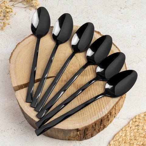  BH/3074, juego de cubiertos de 24 piezas con revestimiento PVD NEGRO PULIDO espejo, Negro, juego de cubiertos de 24 piezas, juego de cubiertos, cubiertos, espejo, Vajilla