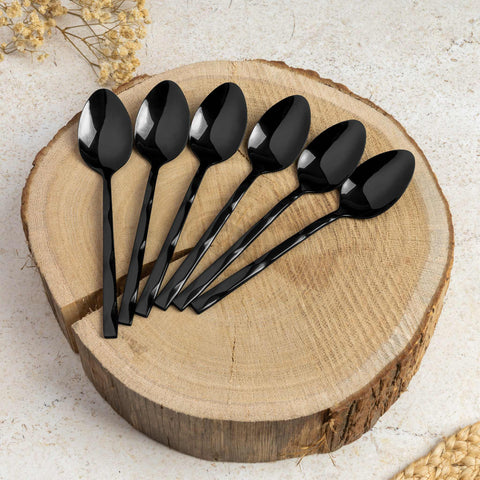  BH/3074, juego de cubiertos de 24 piezas con revestimiento PVD NEGRO PULIDO espejo, Negro, juego de cubiertos de 24 piezas, juego de cubiertos, cubiertos, espejo, Vajilla