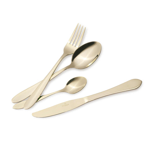  BH/3079,BH/2639,Juego de cubiertos de 24 piezas con RECUBRIMIENTO PVD ORO PULIDO espejo,Champán,Juego de cubiertos de 24 piezas,Juego de cubiertos,Cuchillería,Espejo,Vajilla