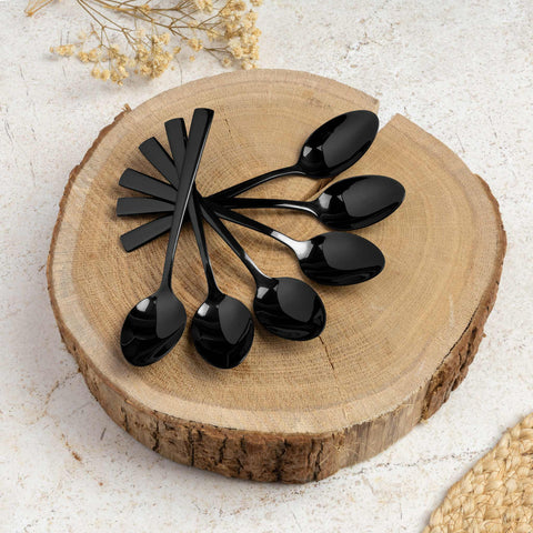 BH/3080, juego de cubiertos de 24 piezas con revestimiento PVD NEGRO PULIDO espejo, Negro, juego de cubiertos de 24 piezas, juego de cubiertos, cubiertos, espejo, Vajilla