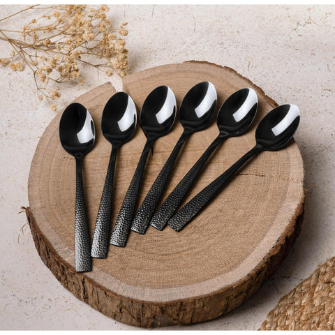  BH/3081, juego de cubiertos de 24 piezas con revestimiento PVD NEGRO PULIDO espejo, Negro, juego de cubiertos de 24 piezas, juego de cubiertos, cubiertos, espejo, vajilla