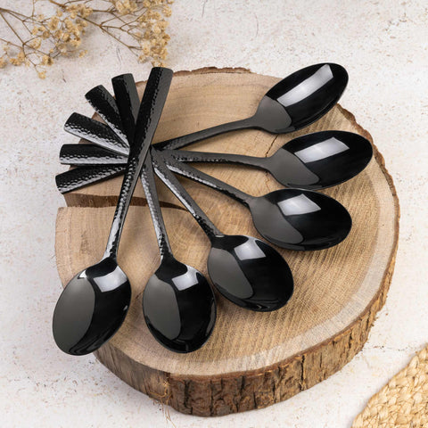  BH/3081, juego de cubiertos de 24 piezas con revestimiento PVD NEGRO PULIDO espejo, Negro, juego de cubiertos de 24 piezas, juego de cubiertos, cubiertos, espejo, vajilla