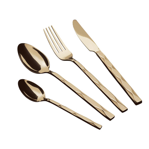  BH/3084,BH/2624A,Juego de cubiertos de 24 piezas con RECUBRIMIENTO PVD ORO PULIDO espejo,Champán,Juego de cubiertos de 24 piezas,Juego de cubiertos,Cuchillería,Espejo,Vajilla