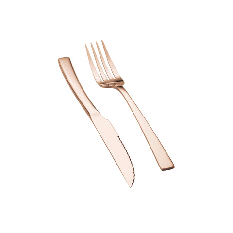  BH/3088, juego de cubiertos de 12 piezas con cuchillo para carne, oro rosa, juego de cubiertos de 12 piezas, juego de cubiertos, cubiertos, espejo, vajilla
