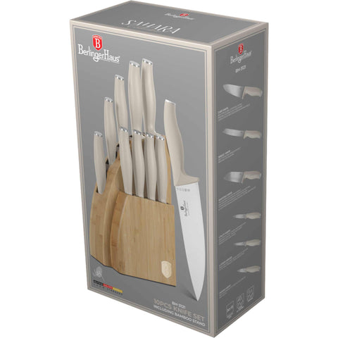 Juego de cuchillos, cuchillos, cuchillo, tabla de cortar, bambú,,Juego de cuchillos de 10 piezas con soporte de bambú,burdeos mate,NUEVO,,BH/3121