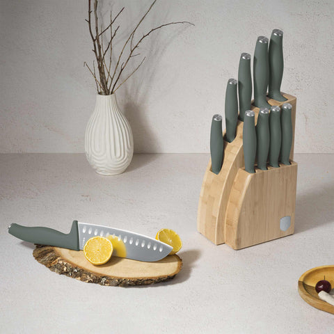 Juego De 10 Cuchillos Con Soporte De Bambú, Imagen lifestyle