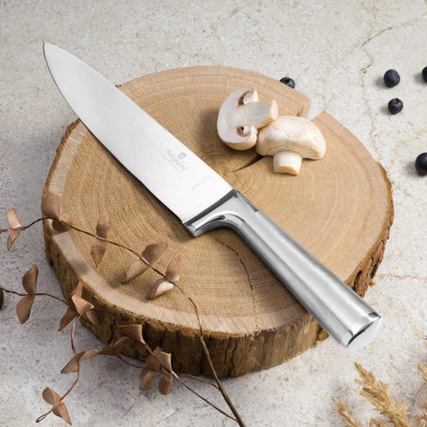 BH/3124, juego de cuchillos de 6 piezas con soporte de madera de acacia, acero inoxidable, T6: juego de cuchillos de 6 piezas con soporte de madera de acacia, juego de cuchillos, cuchillos, cuchillo, soporte de acero inoxidable, soporte de madera de acacia, cuchillos y herramientas de corte