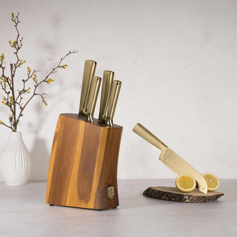 Set De 6 Cuchillos Con Soporte De Madera De Acacia, Imagen lifestyle