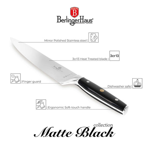  BH/3128, Cuchillo de chef 20cm, Negro, Plateado, Cuchillo de chef, Cuchillo, Cuchillos y herramientas de corte
