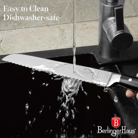  BH/3129, Cuchillo de pan 20cm, Negro, Plata, Cuchillo de pan, Cuchillo, Cuchillos y corte