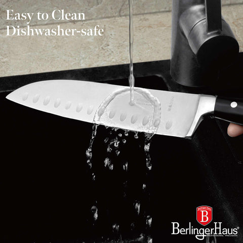  BH/3131, Cuchillo Santoku 17,5cm, Negro, Plata, Cuchillo Santoku, Cuchillo, Cuchillos y herramientas de corte