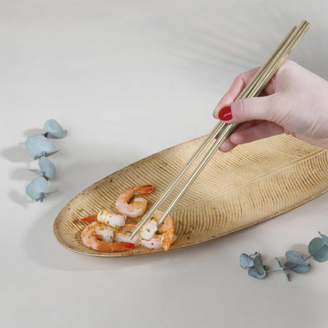  BH/3163, juego de 12 palillos con revestimiento de PVD dorado champán, champán, juego de 12 palillos, juego de palillos, juego de cubiertos, cubiertos, espejo, vajilla, otros