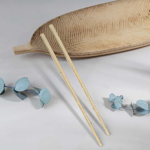  BH/3163, juego de 12 palillos con revestimiento de PVD dorado champán, champán, juego de 12 palillos, juego de palillos, juego de cubiertos, cubiertos, espejo, vajilla, otros