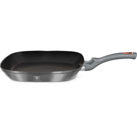 sartén, sartén para freír, sartén para parrilla, utensilios de cocina, cocinar, sartén para parrilla de 28 cm, gris, BH/6083, BH/6004