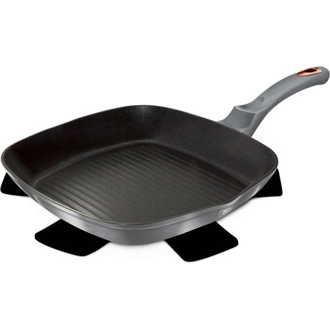 sartén, sartén para freír, sartén para parrilla, utensilios de cocina, cocinar, sartén para parrilla de 28 cm, gris, BH/6083, BH/6004