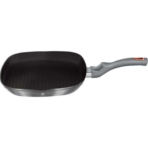 sartén, sartén para freír, sartén para parrilla, utensilios de cocina, cocinar, sartén para parrilla de 28 cm, gris, BH/6083, BH/6004