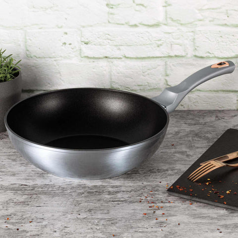  BH/6007, Wok 28cm, Gris, Wok 28 cm, Wok, Batería de cocina, Cocina, Sartenes