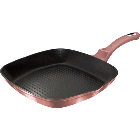 sartén, sartén para freír, sartén para parrilla, utensilios de cocina, cocinar, sartén para parrilla de 28 cm, rosa, BH/6086, BH/6027