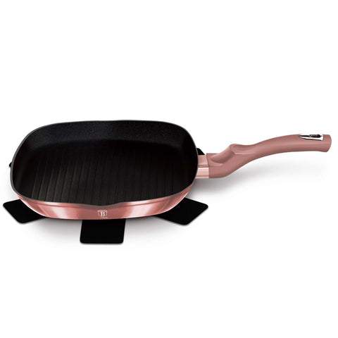  BH/6027,BH/6086,Sartén grill 28cm,Rosa,Sartén grill 28 cm,Sartén,Sartén grill,Utensilios de cocina,Cocinar,Sartenes