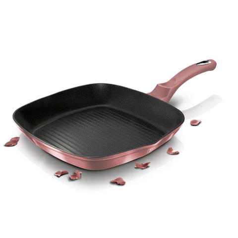 BH/6027,BH/6086,Sartén grill 28cm,Rosa,Sartén grill 28 cm,Sartén,Sartén,Sartén grill,Utensilios de cocina,Cocinar, Imagen conceptual: producto y función clave.