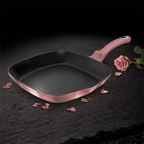 BH/6027,BH/6086,Sartén grill 28cm,Rosa,Sartén grill 28 cm,Sartén,Sartén,Sartén grill,Utensilios de cocina,Cocinar, Imagen tipo estilo de vida: detalles y funciones.