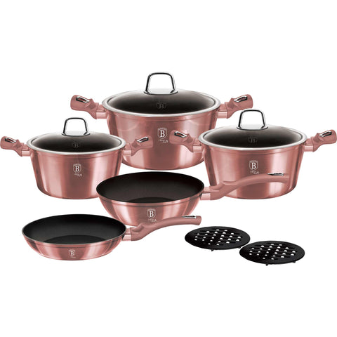  BH/6043, juego de utensilios de cocina de 10 piezas, rosa, juego de utensilios de cocina de 10 piezas c., juego de utensilios de cocina, ollas y sartenes, juego de ollas y sartenes, juego, cocina, utensilios de cocina, ollas y cazuelas