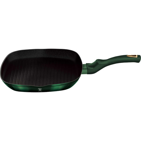  BH/6050, Sartén para parrilla de 28 cm, Esmeralda, Verde, Sartén para parrilla de 28 cm, Sartén, Sartén para freír, Sartén para parrilla, Utensilios de cocina, Cocinar