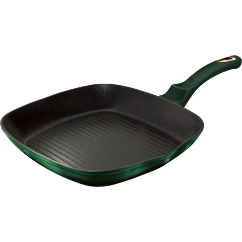  BH/6050, Sartén para parrilla de 28 cm, Esmeralda, Verde, Sartén para parrilla de 28 cm, Sartén, Sartén para freír, Sartén para parrilla, Utensilios de cocina, Cocinar