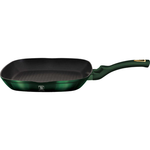 BH/6050, Sartén para parrilla de 28 cm, Esmeralda, Verde, Sartén para parrilla de 28 cm, Sartén, Sartén para freír, Sartén para parrilla, Utensilios de cocina, Cocinar