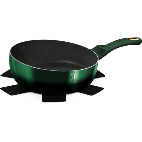 sartén, sartén abatible, sartén, utensilios de cocina, cocinar, sartén abatible de 26 cm, esmeralda/verde,,,BH/6052