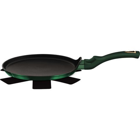 sartén para panqueques, utensilios de cocina, cocinar, sartén para panqueques de 25 cm, esmeralda, verde,BH/6054