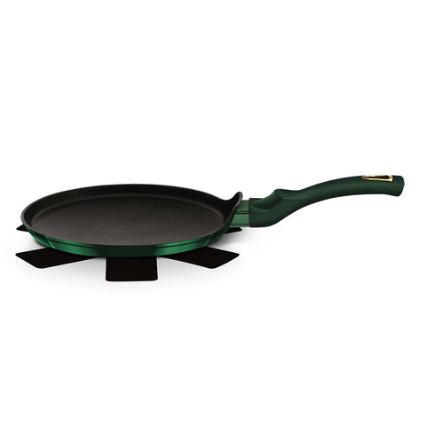 sartén para panqueques, utensilios de cocina, cocinar, sartén para panqueques de 25 cm, esmeralda, verde,BH/6054