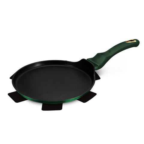 sartén para panqueques, utensilios de cocina, cocinar, sartén para panqueques de 25 cm, esmeralda, verde,BH/6054