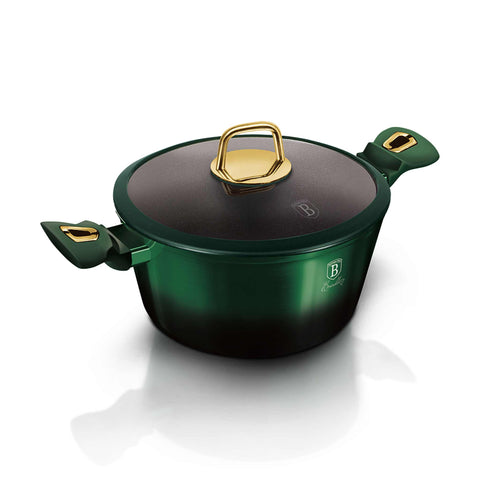  BH/6057, Cacerola con tapa 20cm, Esmeralda, Verde, Cacerola 20 cm, Cacerola, Olla, Cacerola con tapa, Batería de cocina, Cocina, Ollas y cazuelas